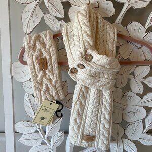 NWT - Aran Tradition (Island Heritage Workshop) Neck Scarf and Ear Warmer